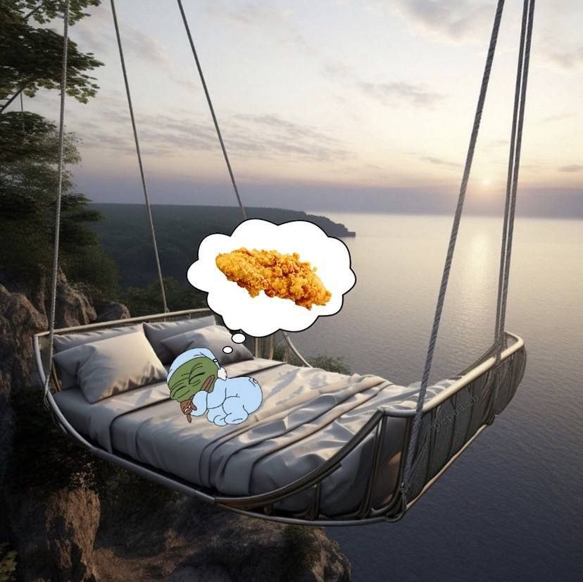 Pepe dreaming of a giant tender