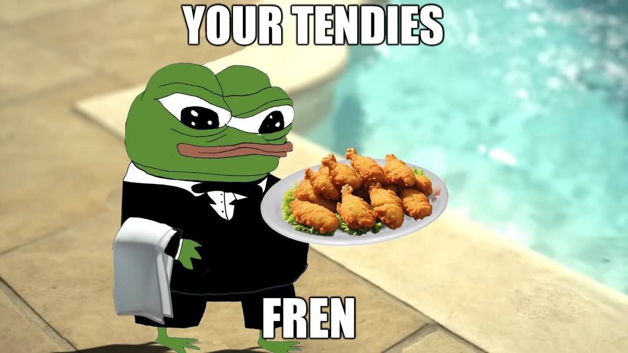 Your tendies fren, butler Pepe